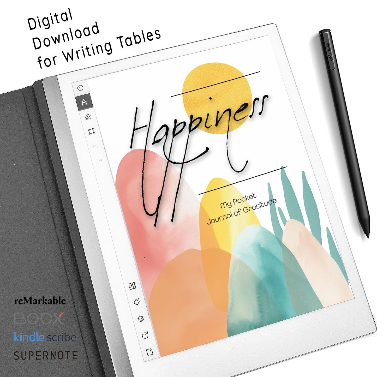 Happiness - Digital Pocket Journal of Gratitude - Mountain