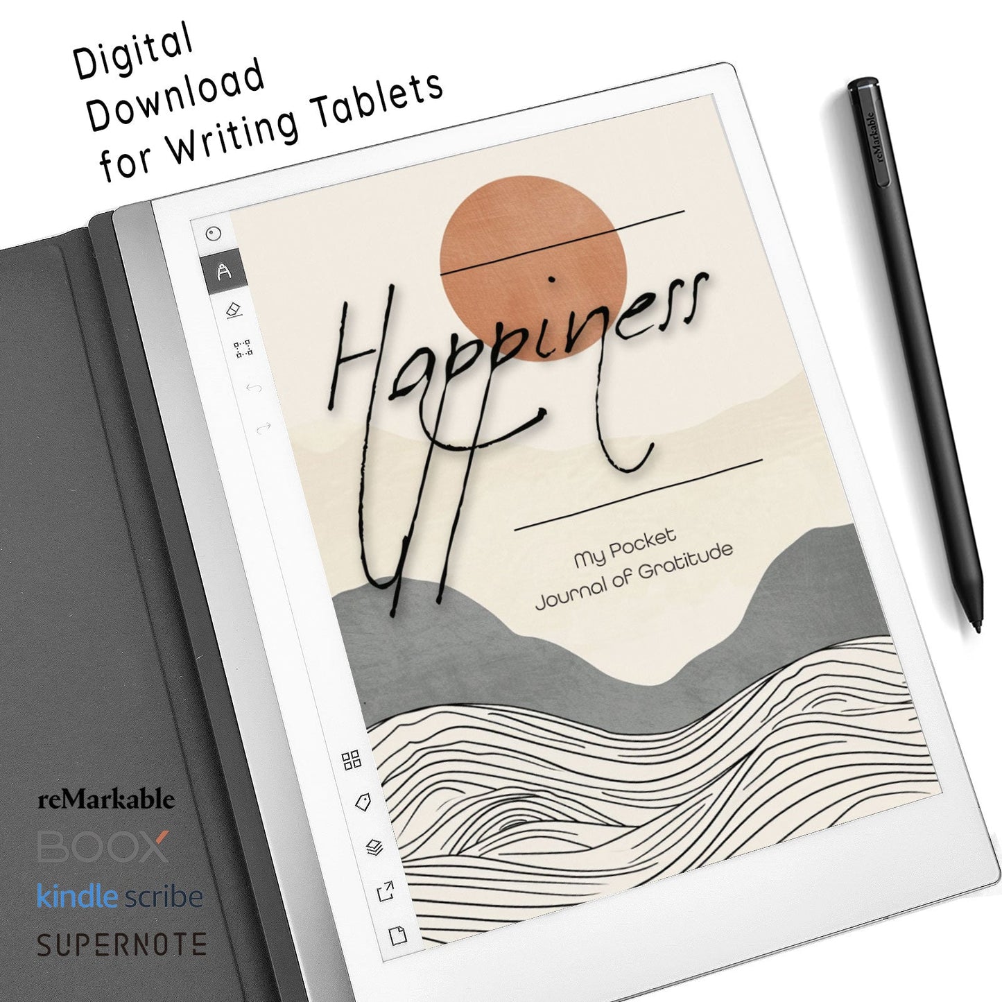 Happiness - Digital Pocket Journal of Gratitude - Mountain