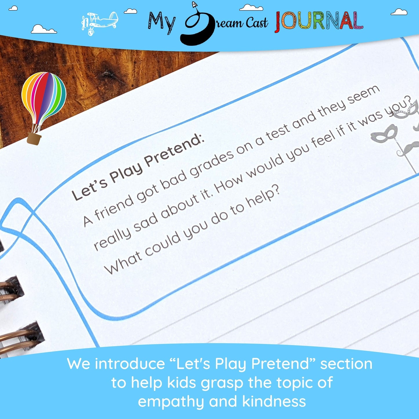 Kids Journal with Writing Prompts + Conversation Starter 