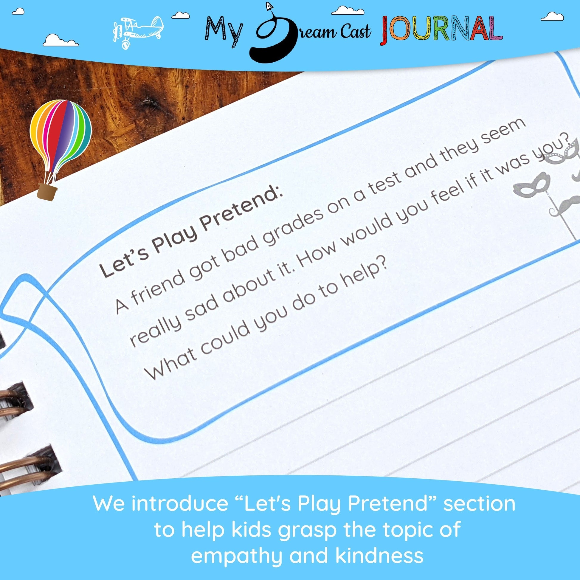 Kids Journal with Writing Prompts + Conversation Starter 